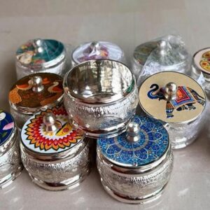 German Silver kumkum box